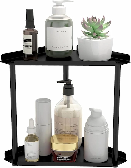 2-Tier Corner Bathroom Counter Organizer