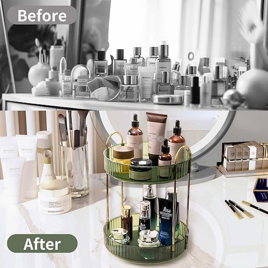 360° Rotating Makeup Organizer - Image 2